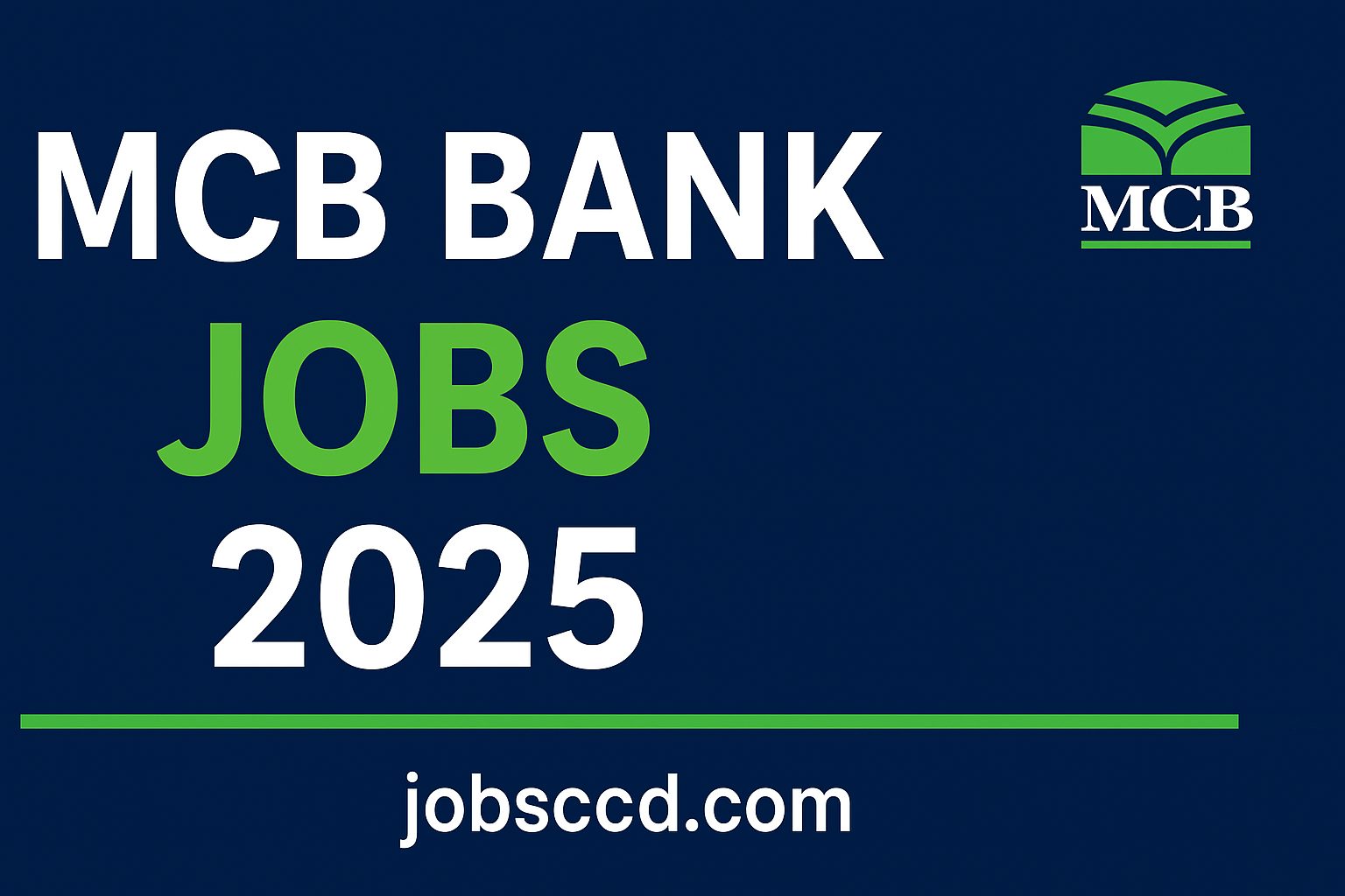 MCB Bank Jobs 2025 - Apply Online
