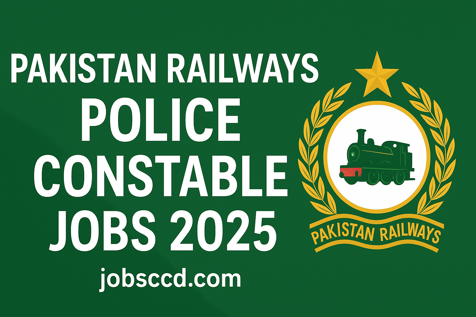 Pakistan Railways Police Constable Jobs 2025 - Apply Online
