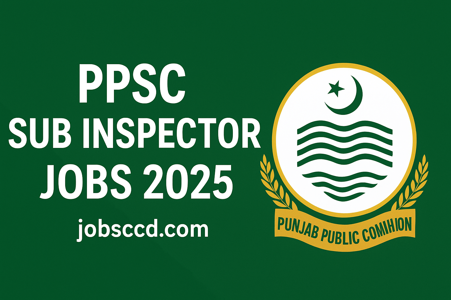 PPSC Sub Inspector Jobs 2025 - Apply Online