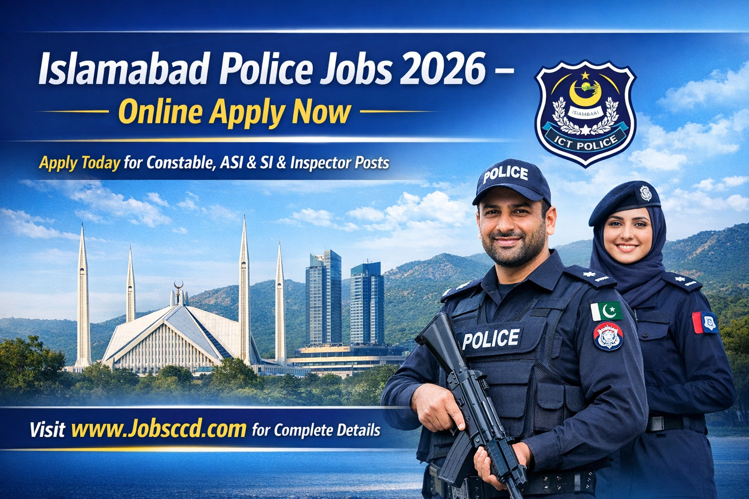 Islamabad Police Jobs 2026 – Online Apply
