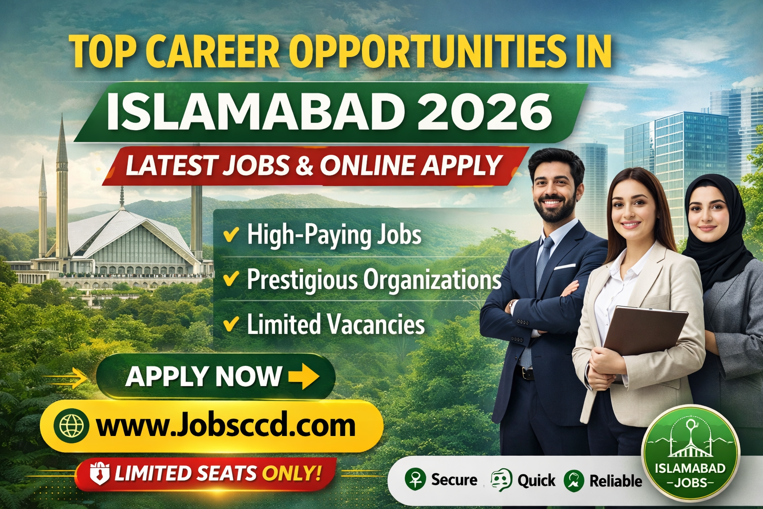 Top Career Opportunities in Islamabad 2026 – Latest Jobs & Online Apply